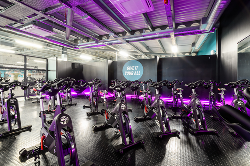 PureGym cycle studio