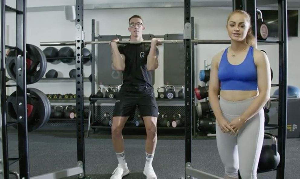 Leg workout using free weights