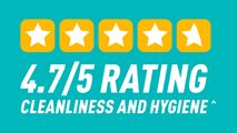 4.7/5 Rating Cleanliness and hygiene at PureGym