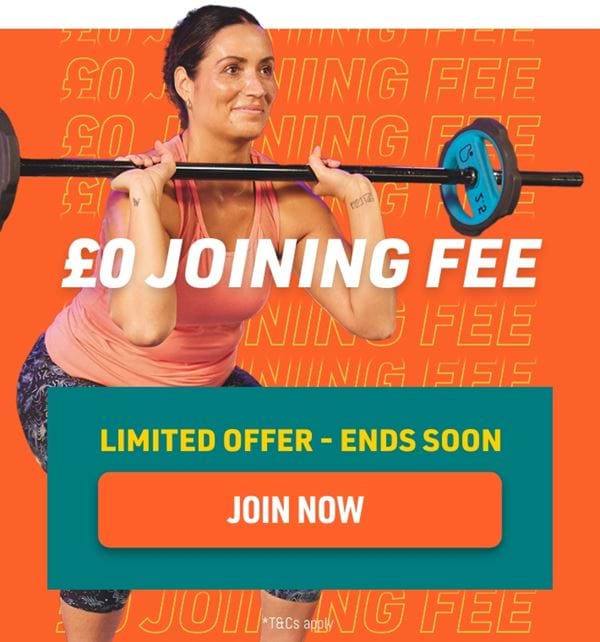 Sign up today and get £0 joining fee. Hurry, offer ends soon! Join now.