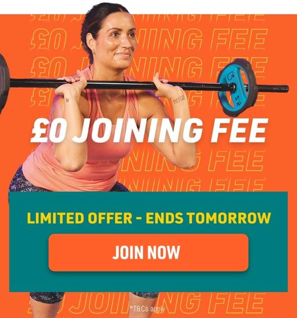 Sign up today and get £0 joining fee. Hurry, offer ends soon! Join now.
