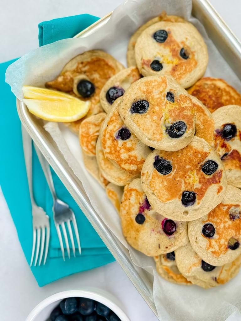 Blueberry Cinnamon Protein Pancakes – Green Lean Clean