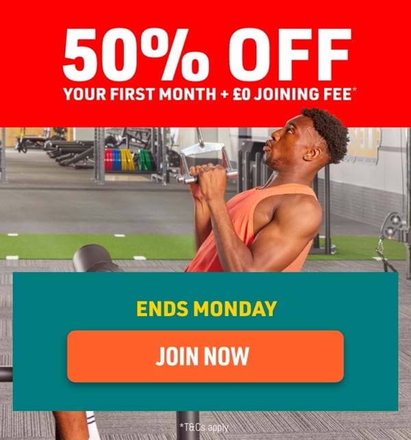 Hurry! Get 50% off your first month & £0 joining fee for a limited time only. Ends soon! Join now.